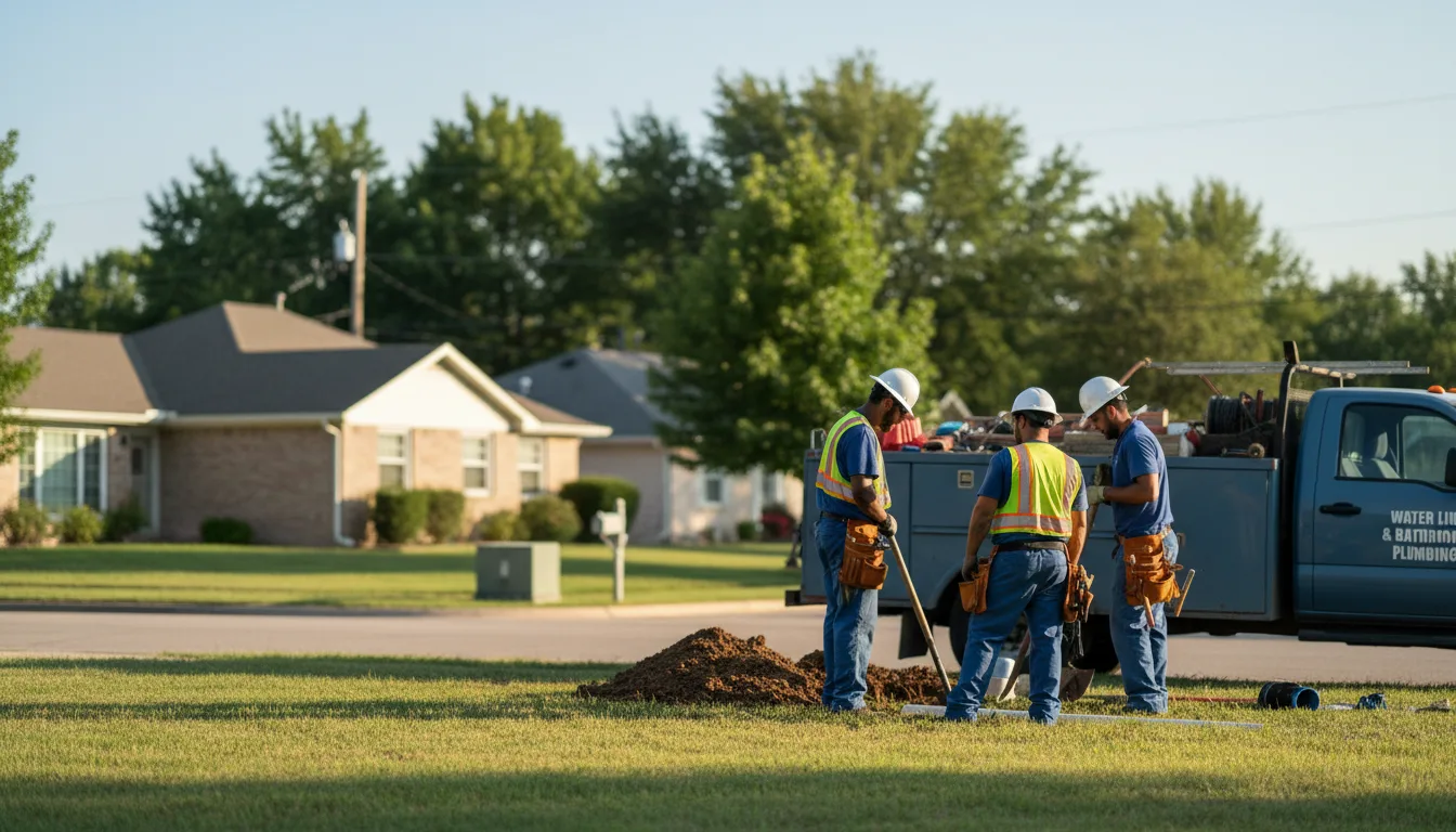 Residential water line and bathroom plumbing service in Jersey, AR